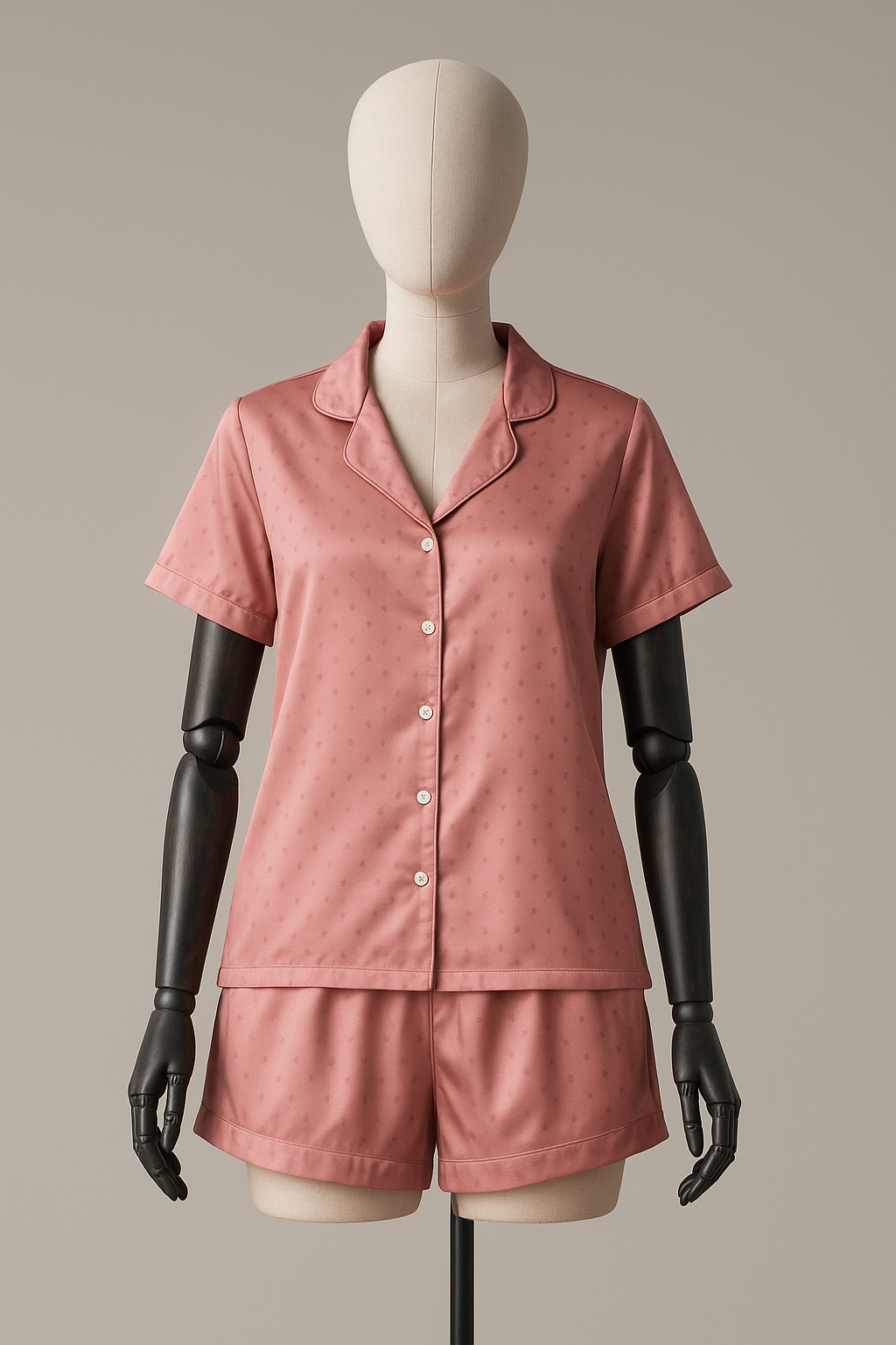 Pyjama Satin Femme - Ensemble Deux Pièces Élégant (PG257301)