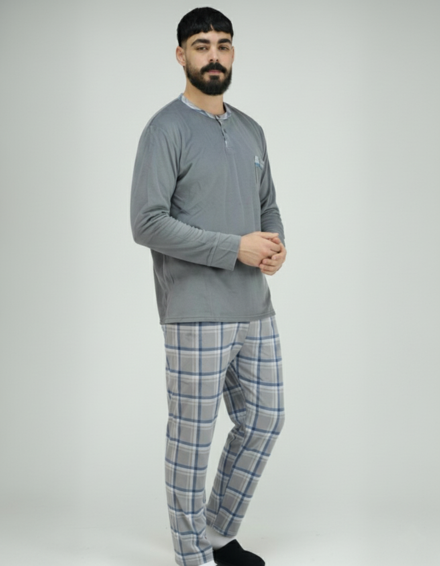 Ensemble pyjama Bombas gris clair — parfait pour la détente à la maison.