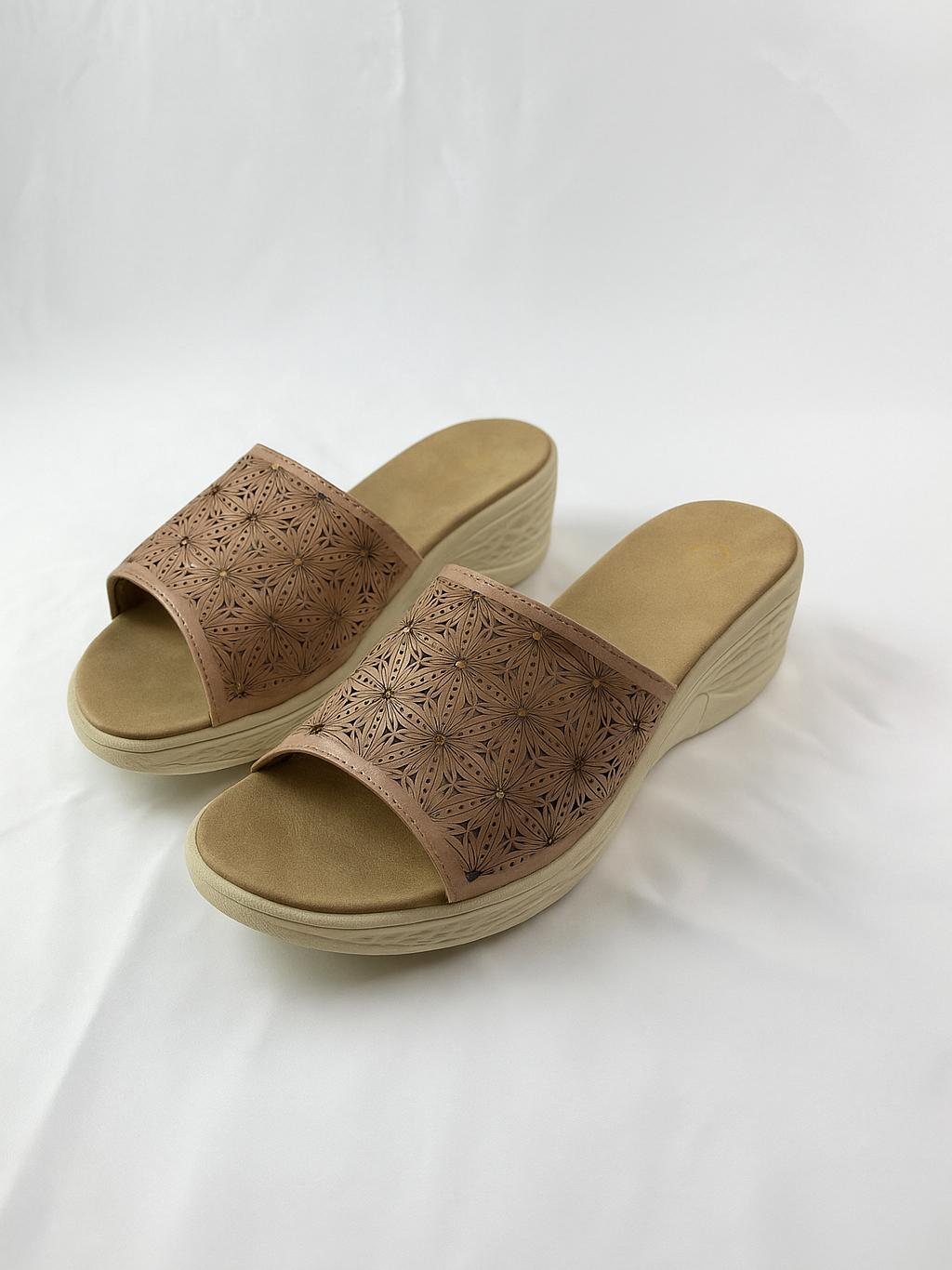 BALLERI – Sandale Médicale Femme à Motifs Géométriques – L’Art du Détail au Service du Confort