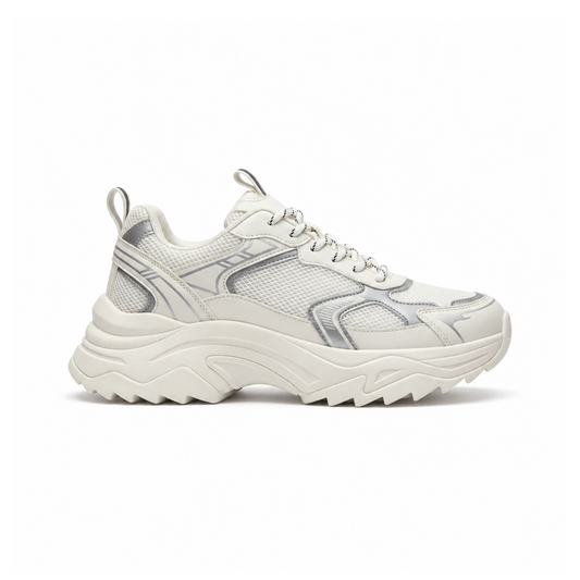 Sneakers femme chunky blanc – vue de profil