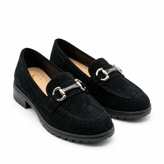Mocassins femme en velours noirs – Bombas Maroc