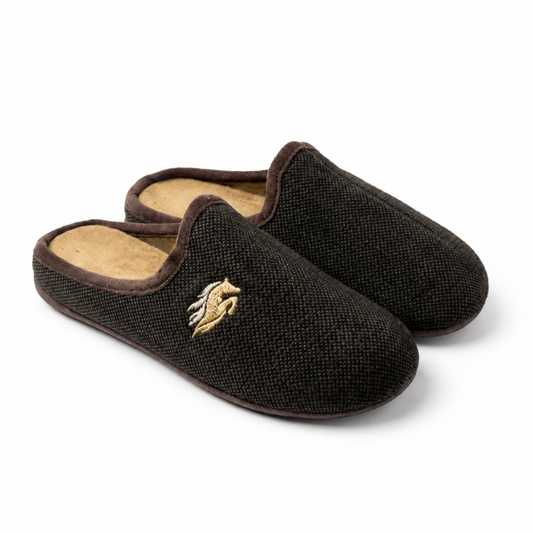 Pantoufles Garçon d’Hiver Marron – Bombas Maroc