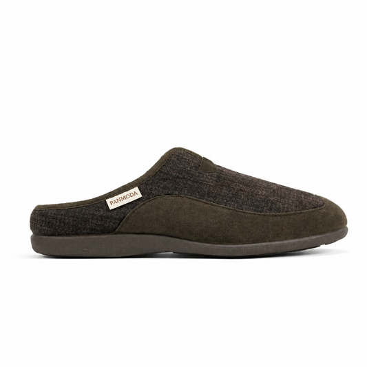 Pantoufles homme marron hiver – Bombas Maroc