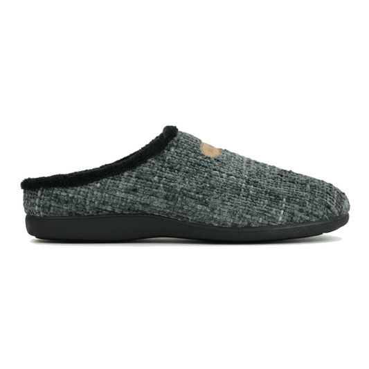 Pantoufles femme gris texturé sur fond blanc – Bombas Maroc