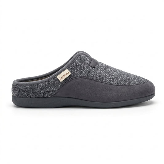 Pantoufle homme PANMODA 827 gris – vue de profil – Bombas Maroc