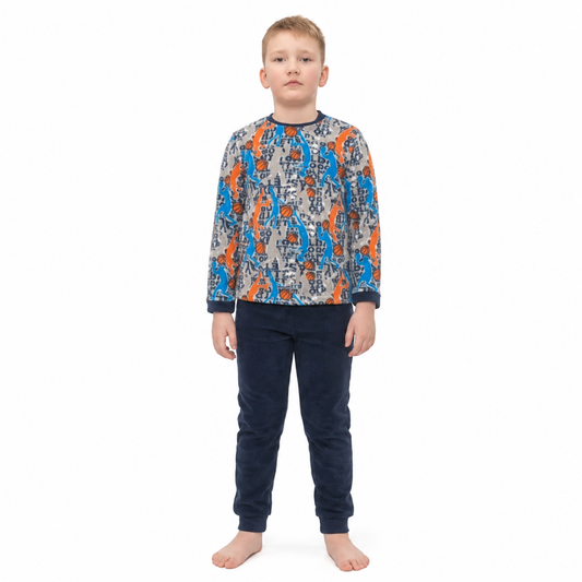 Pyjama Garçon Polaire « Graphiques » – Bombas Maroc