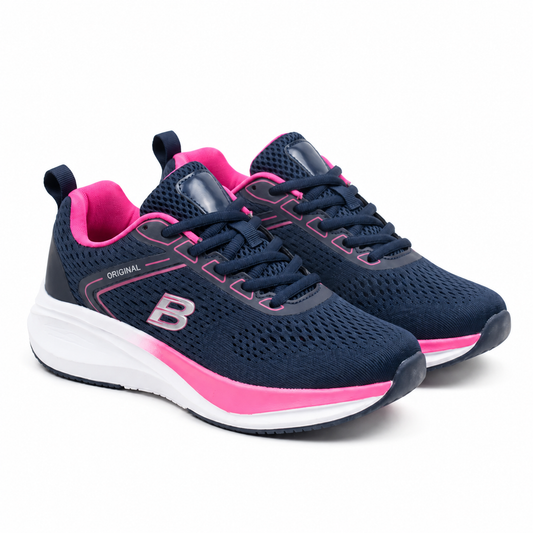 Sneakers Femme Wide Fit Double Memory Bleu Marine – Bombas Maroc