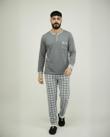 Pyjama Homme Hiver Doux & Chaud – Bombas Espagne - (KF 34)