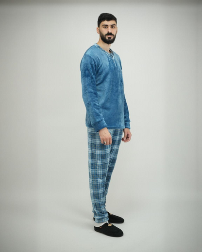 Pyjama Homme Hiver Importé d’Espagne – Confort & Élégance - (KF 46)