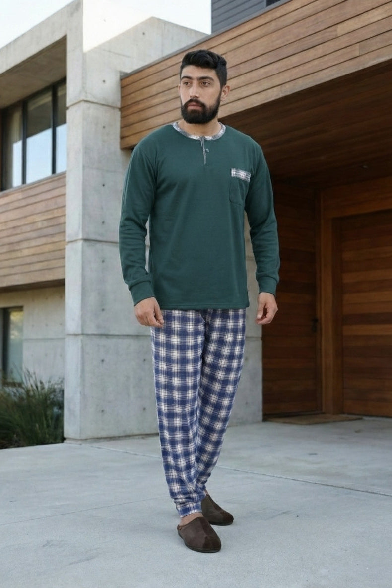 Pyjama Homme Hiver  Carreaux – Coton Premium (KF 47)