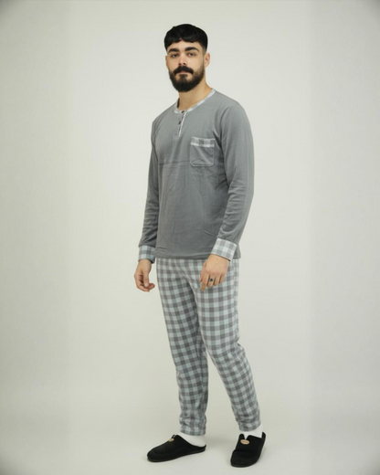 Pyjama Homme Hiver Doux & Chaud – Bombas Espagne - (KF 34)