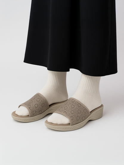 BALLERI – Sandale Médicale Femme à Motifs Géométriques – L’Art du Détail au Service du Confort