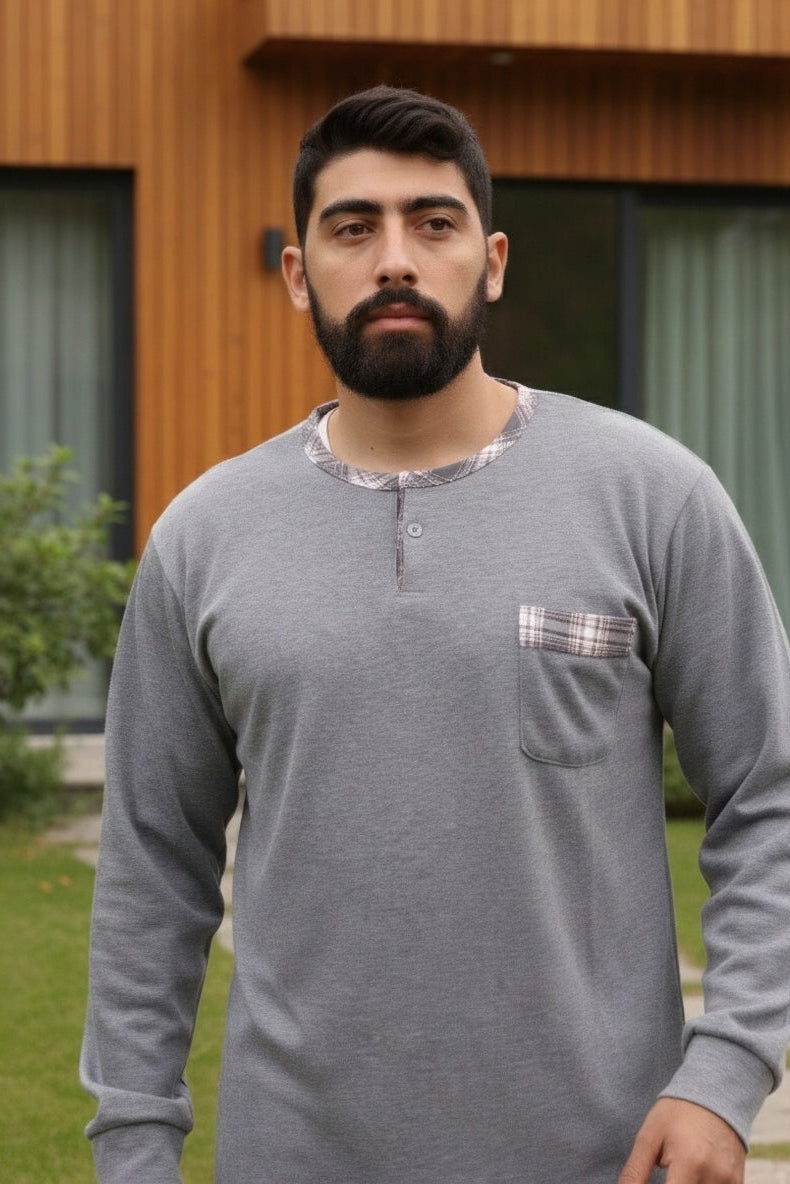 Pyjama Homme Hiver  Carreaux – Coton Premium (KF 47)