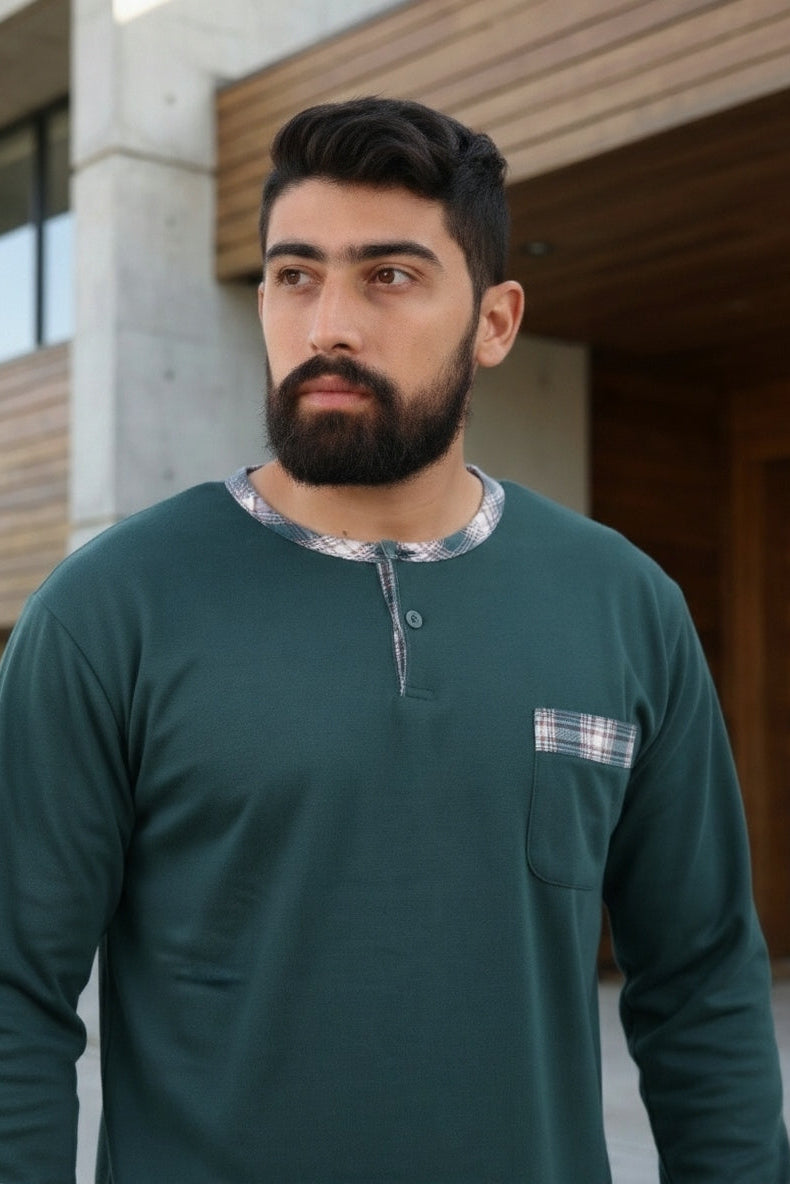 Pyjama Homme Hiver  Carreaux – Coton Premium (KF 47)