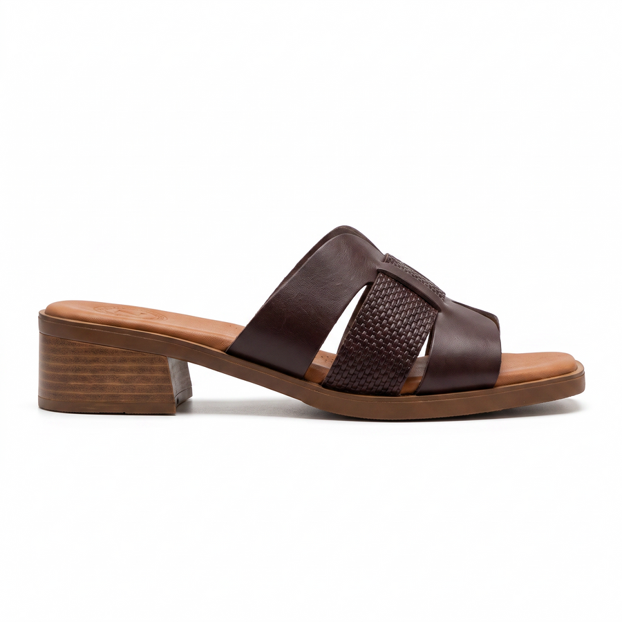Sandales Femme Talon en Cuir Véritable – Top Zanotli – Made in Spain 🇪🇸 – Marron