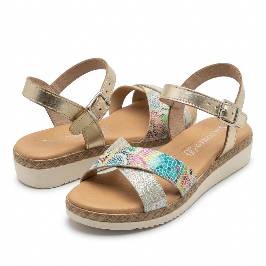 Sandales Femme VALDIVIESO – Fabriquées en Espagne 🇪🇸 – Or