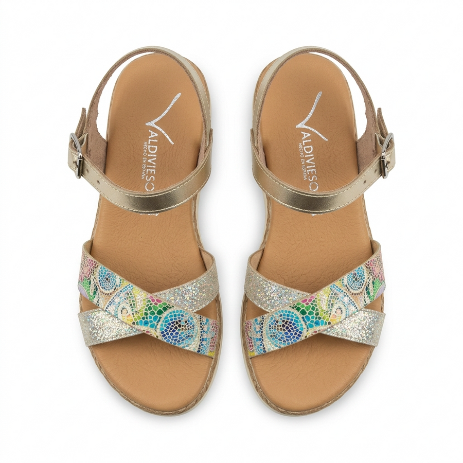 Sandales Femme VALDIVIESO – Fabriquées en Espagne 🇪🇸 – Or
