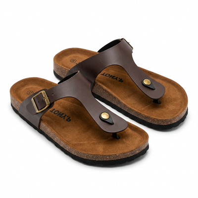 Tongs Homme Anatomique Style Gizeh – Importées d’Espagne 🇪🇸 – Marron