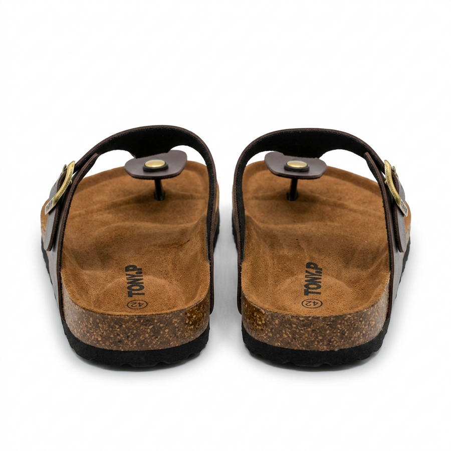 Tongs Homme Anatomique Style Gizeh – Importées d’Espagne 🇪🇸 – Marron