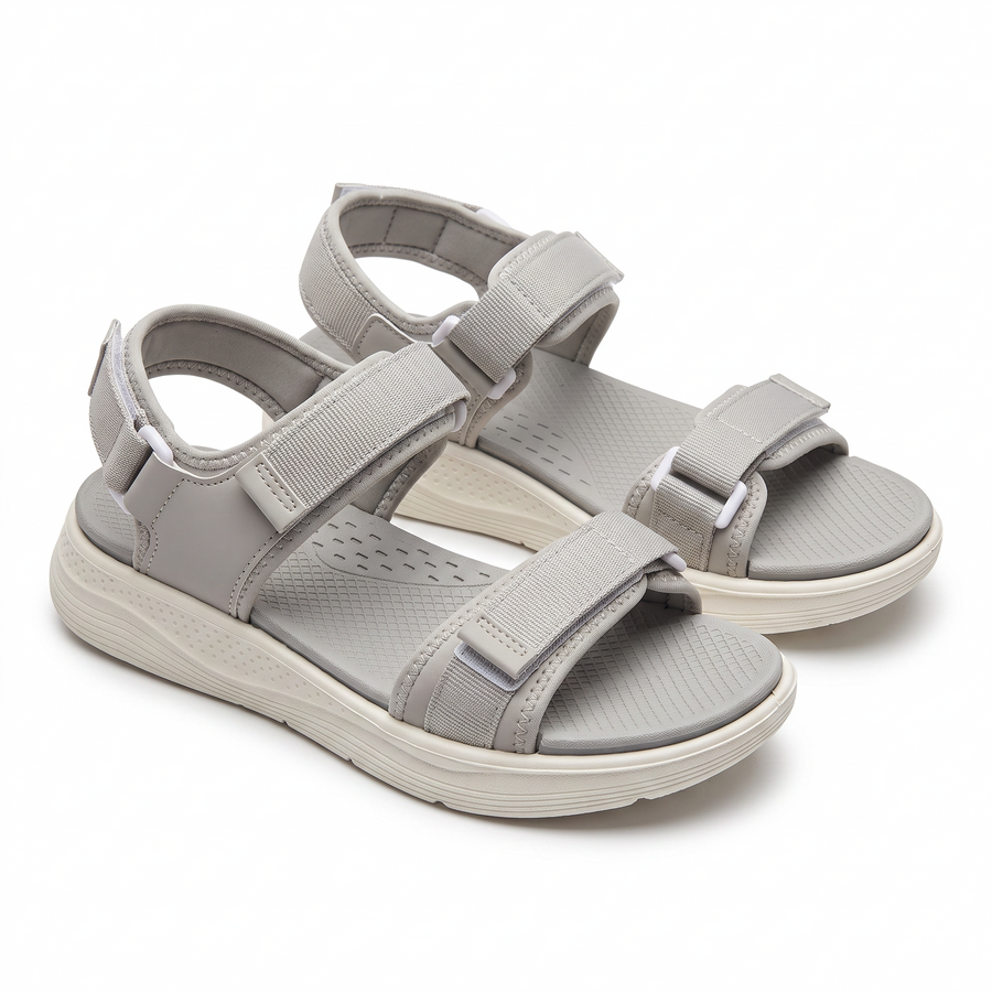 Sandale Sport Unisex Triple Velcro Semelle Chunky - Importees d'Espagne 🇪🇸 - Gris