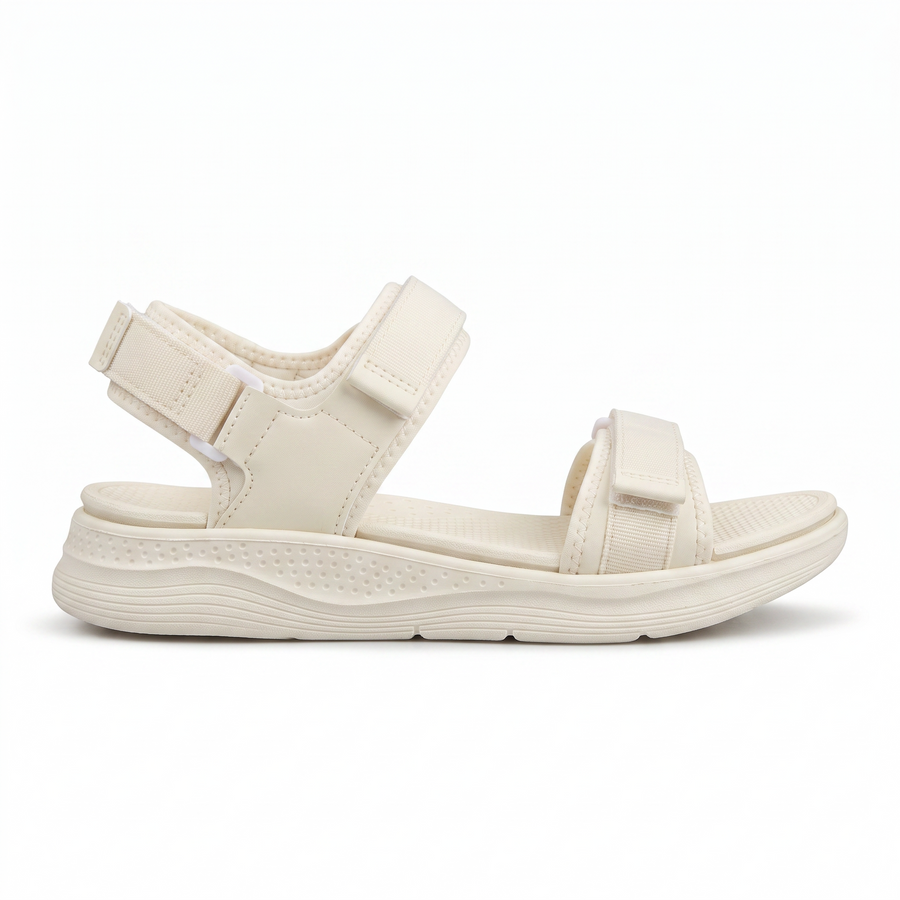Sandale Sport Unisex Triple Velcro Semelle Chunky - Importees d'Espagne 🇪🇸 - Creme