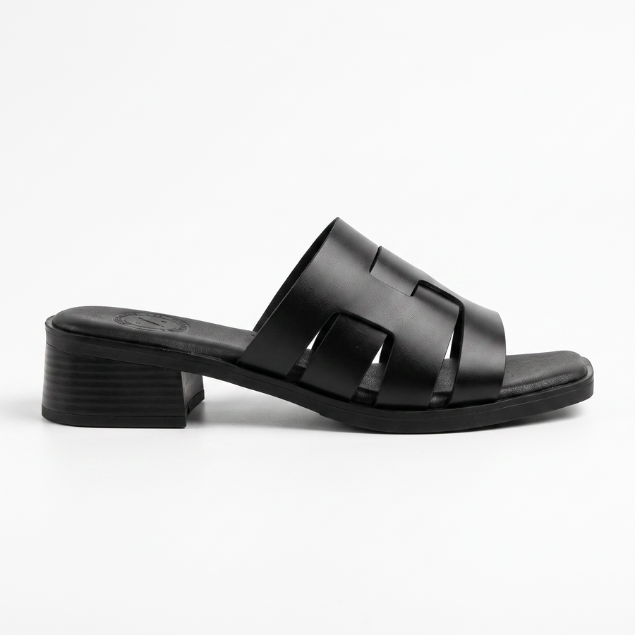 Sandales Femme Talon en Cuir Véritable – Top Zanotli – Made in Spain 🇪🇸 – Noir
