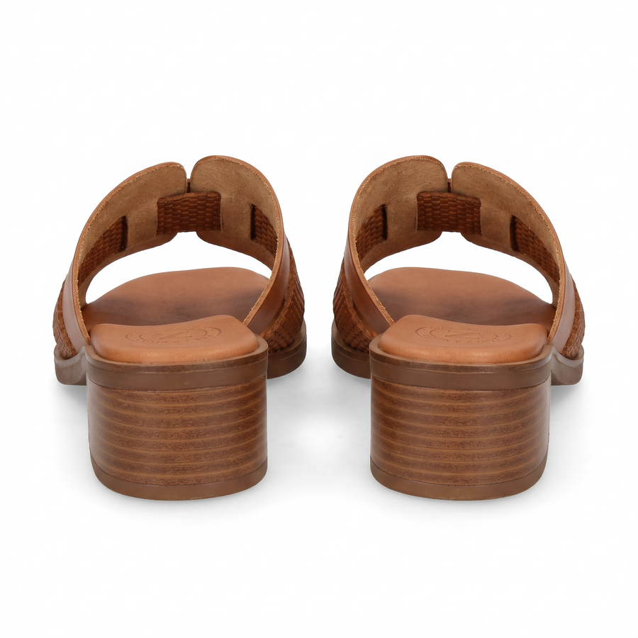 Sandales Femme Talon en Cuir Véritable – Top Zanotli – Made in Spain 🇪🇸 – Camel