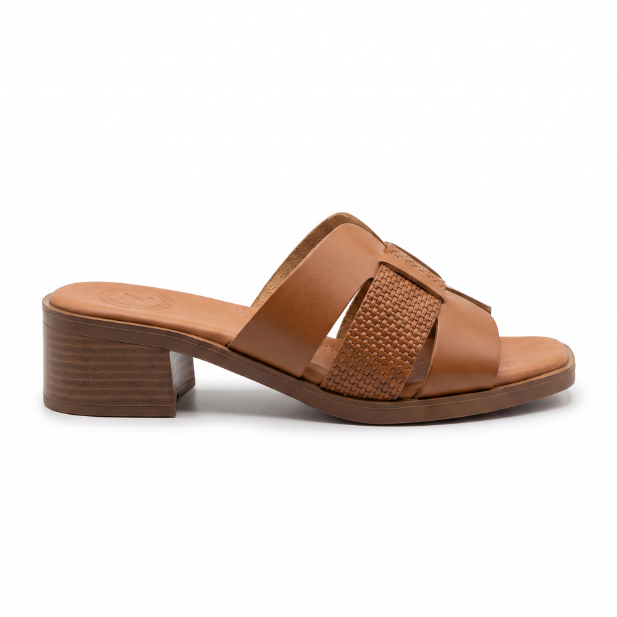 Sandales Femme Talon en Cuir Véritable – Top Zanotli – Made in Spain 🇪🇸 – Camel