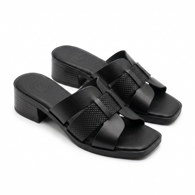 Sandales Femme Talon en Cuir Véritable – Top Zanotli – Made in Spain 🇪🇸 – Noir