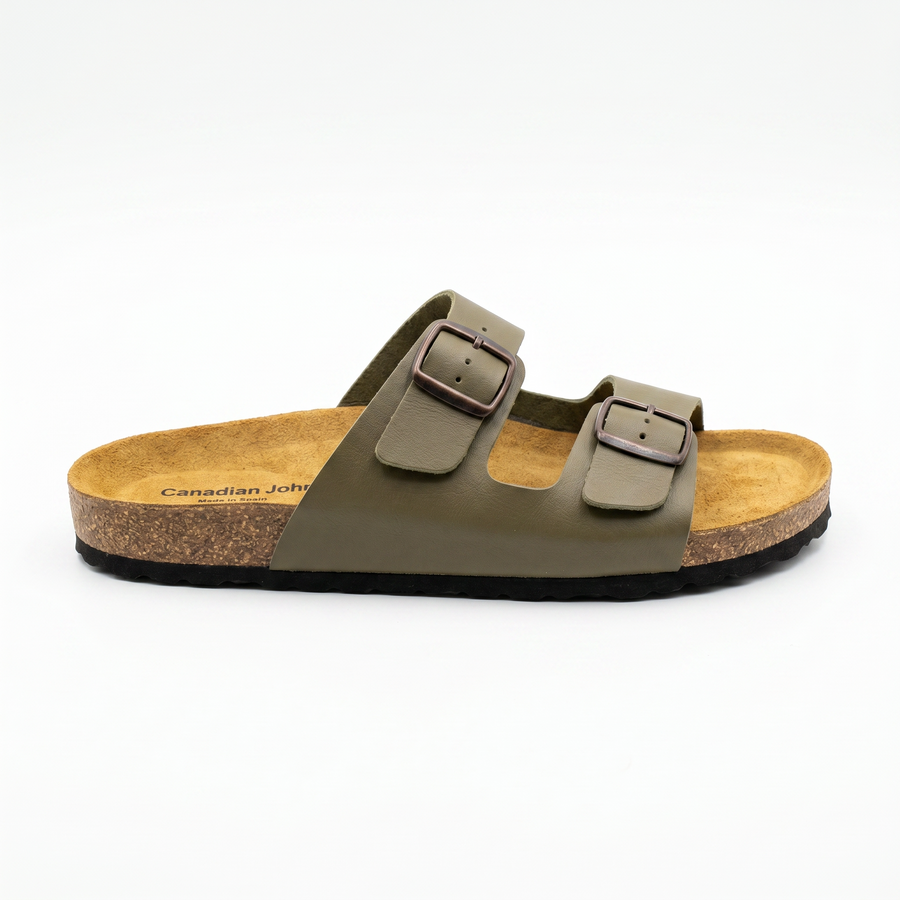 Sandales Homme Canadian John Cuir – Made in Spain 🇪🇸 – Kaki