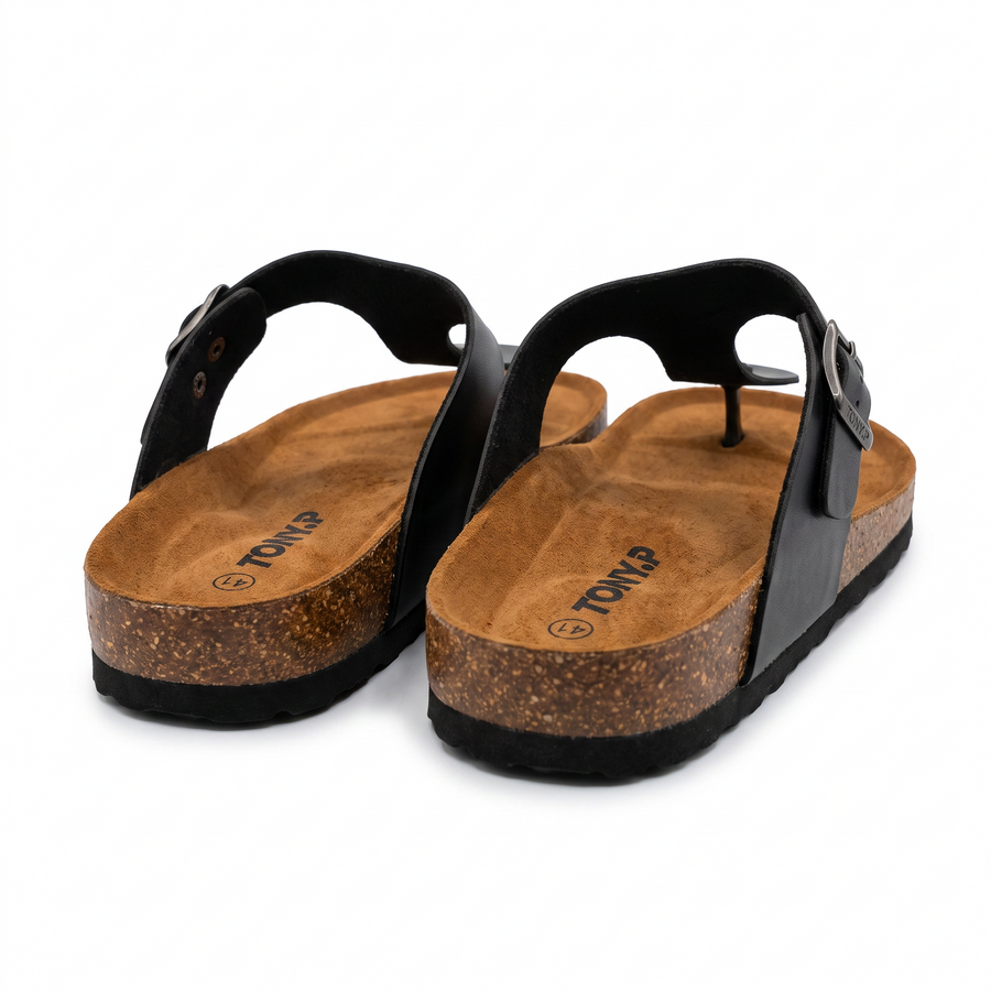 Tongs Homme Anatomique Style Gizeh – Importées d’Espagne 🇪🇸 – Noir