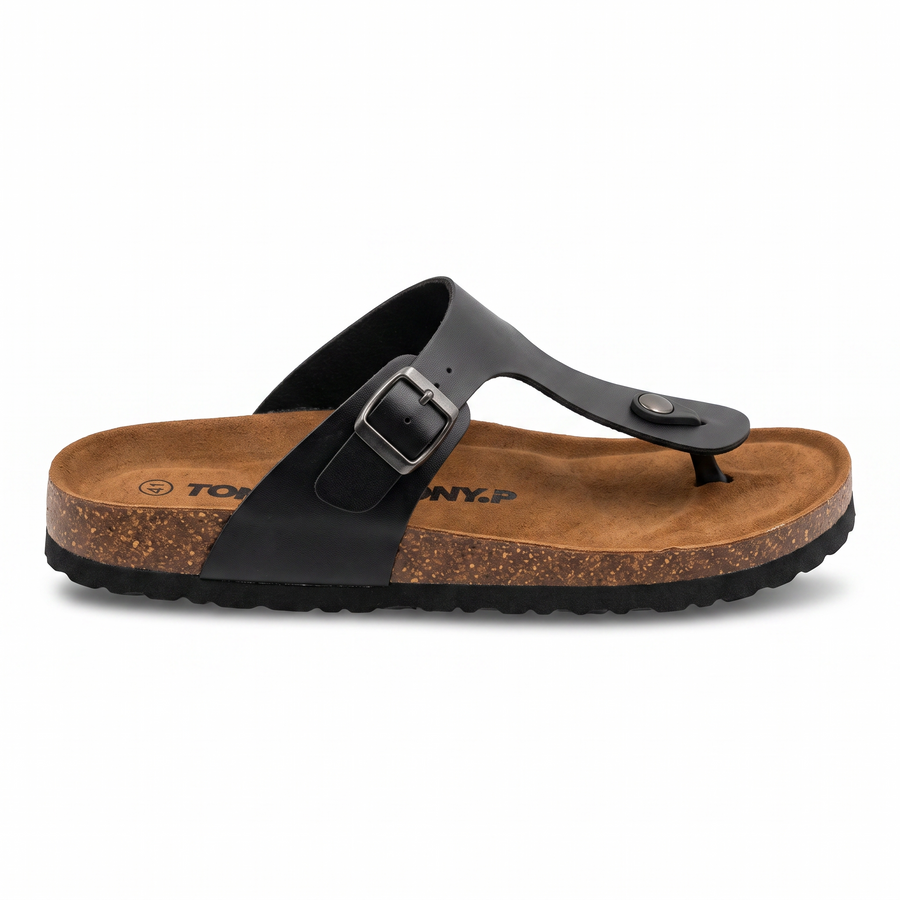 Tongs Homme Anatomique Style Gizeh – Importées d’Espagne 🇪🇸 – Noir
