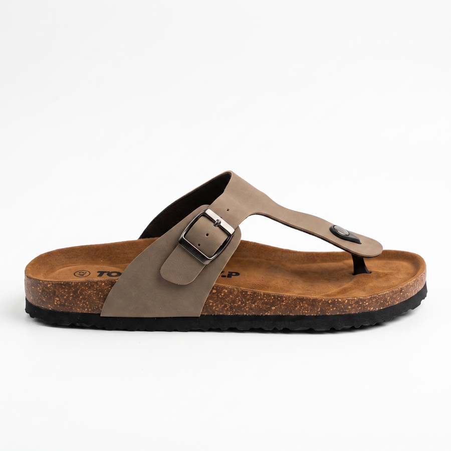 Tongs Homme Anatomique Style Gizeh – Importées d’Espagne 🇪🇸 – Taupe