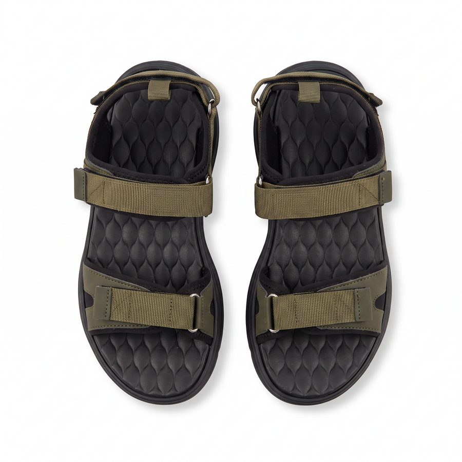 Sandale Sport Homme Double Velcro - Importees d'Espagne 🇪🇸 - Kaki