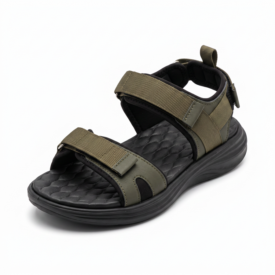 Sandale Sport Homme Double Velcro - Importees d'Espagne 🇪🇸 - Kaki