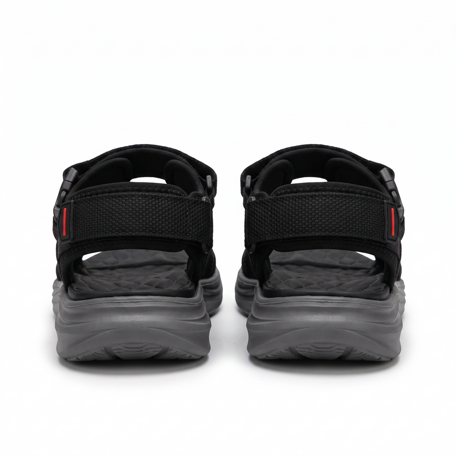 Sandale Sport Homme Double Velcro Boucle Clip - Importees d'Espagne 🇪🇸 - Noir