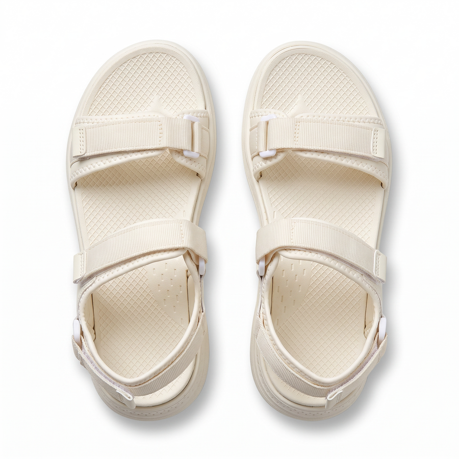 Sandale Sport Unisex Triple Velcro Semelle Chunky - Importees d'Espagne 🇪🇸 - Creme