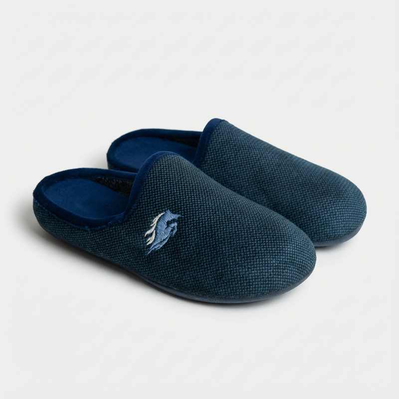 Pantoufles Garçon d’Hiver Bleu Marine – Made in Spain 🇪🇸