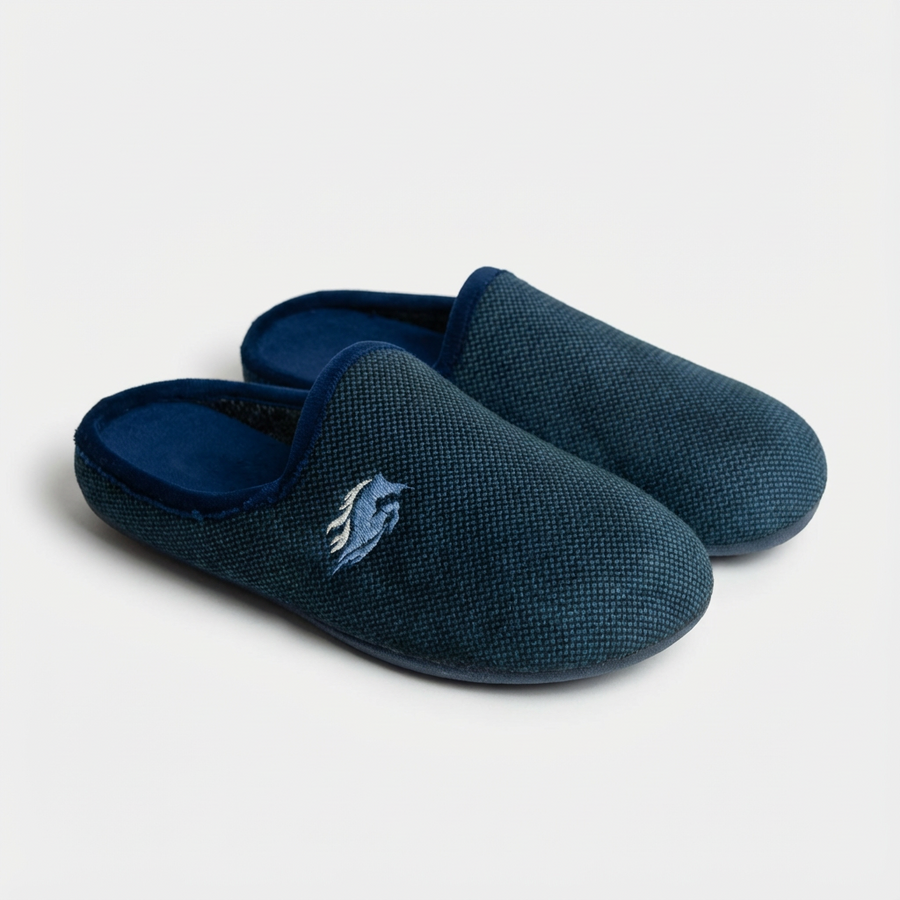 Pantoufles Garçon d’Hiver Bleu Marine – Made in Spain 🇪🇸
