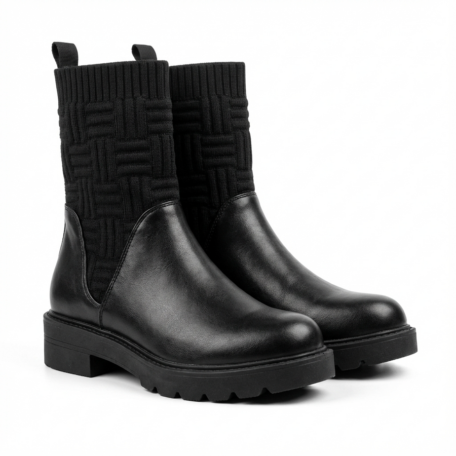 Bottines Noires Fille Stretch – Confort & Style | Importées d’Espagne 🇪🇸
