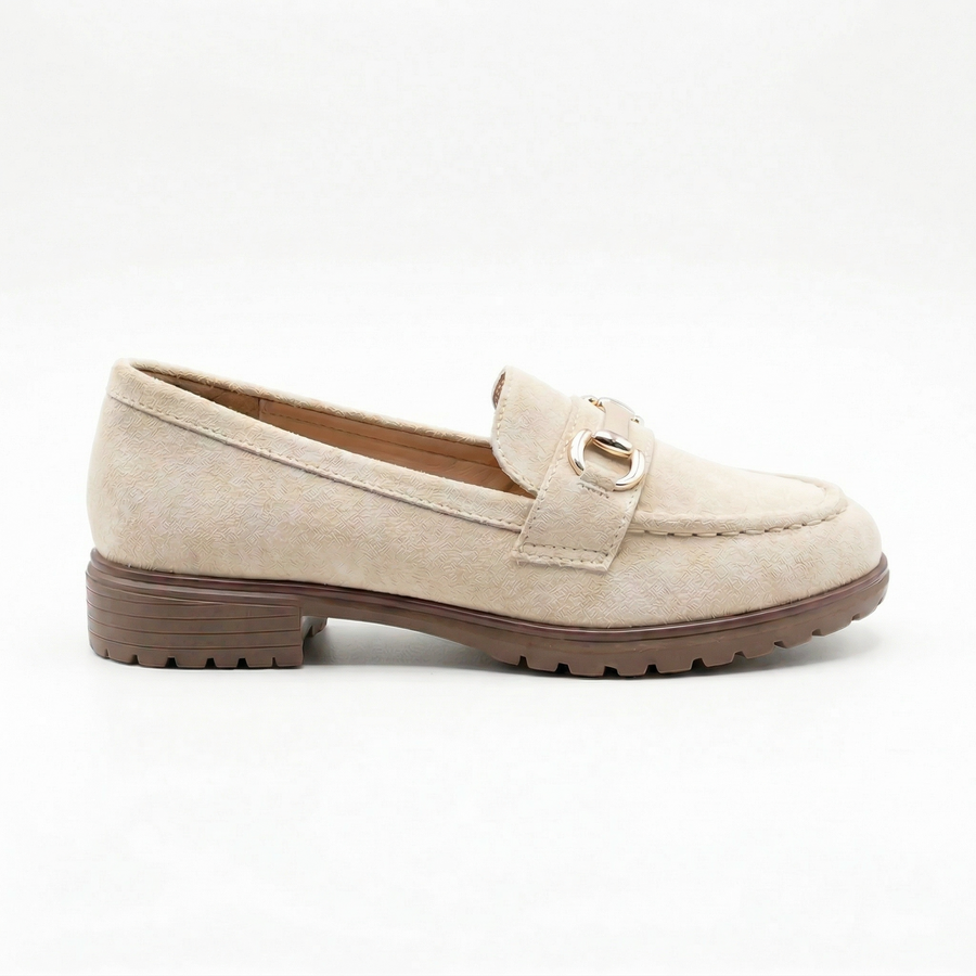 Mocassins femme en velours Cream Beige – Importé d’Espagne 🇪🇸