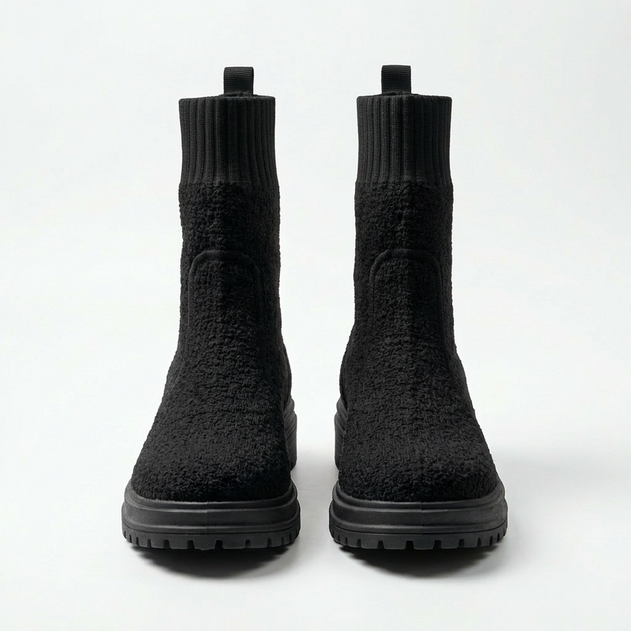 Bottines Femme Noires Style Chaussette – Importées d’Espagne 🇪🇸