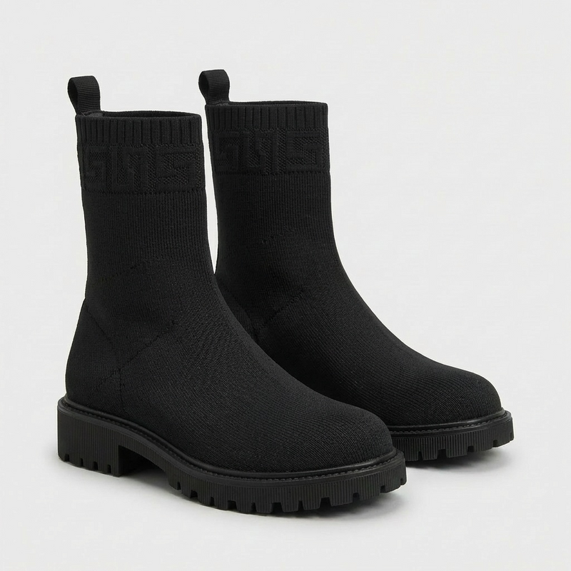 Bottines Femme Noires en Maille – Importées d’Espagne 🇪🇸