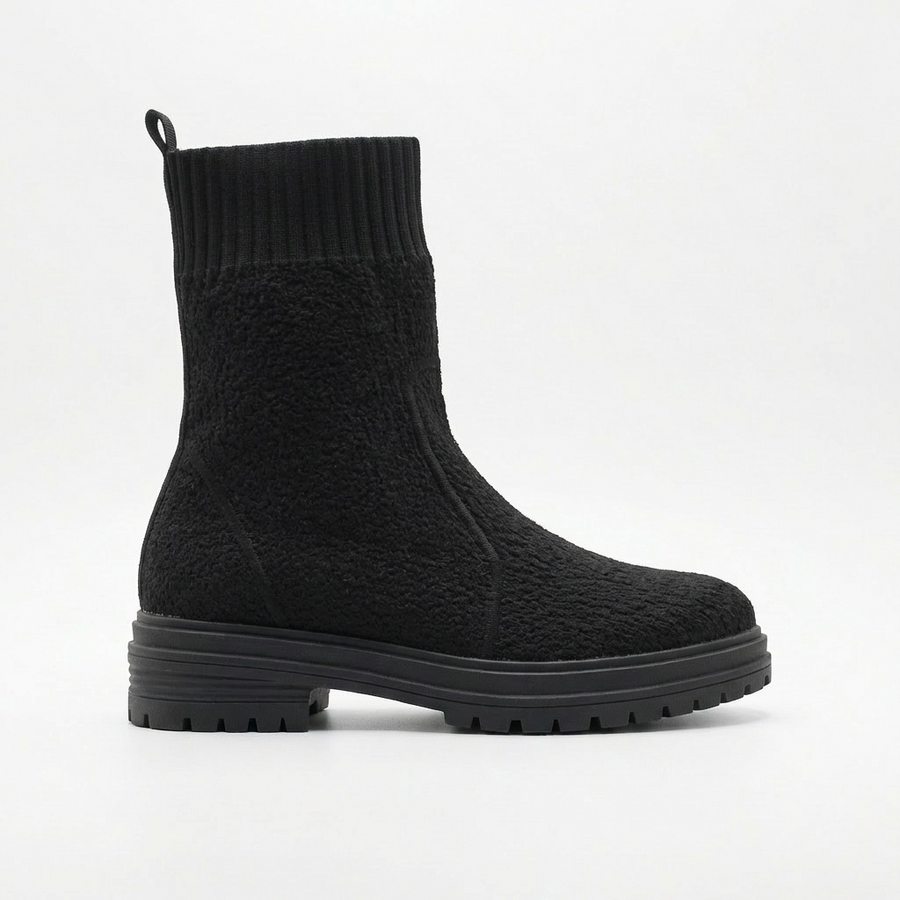 Bottines Femme Noires Style Chaussette – Importées d’Espagne 🇪🇸