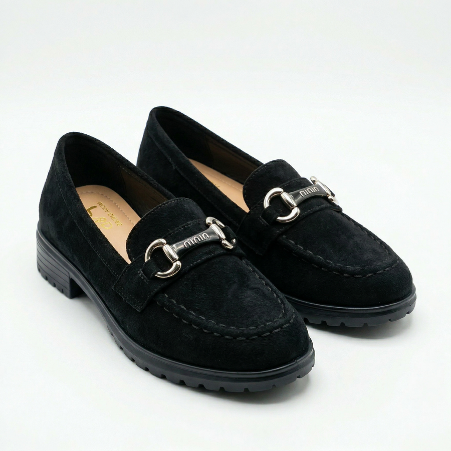 Mocassins femme en velours noirs – Importé d’Espagne 🇪🇸