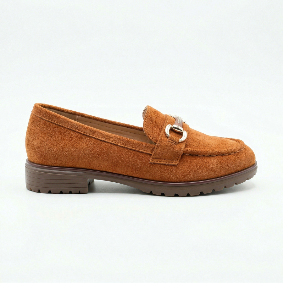 Mocassins femme en velours camel – Importé d’Espagne 🇪🇸