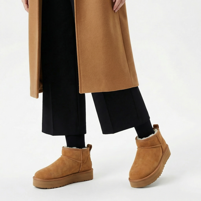 Bottines fourrées camel femme –  Importées d’Espagne 🇪🇸
