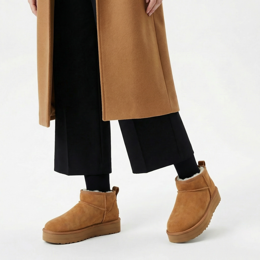 Bottines fourrées camel femme –  Importées d’Espagne 🇪🇸