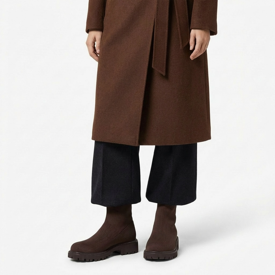 Bottines Femme Marron en Maille – Importées d’Espagne 🇪🇸