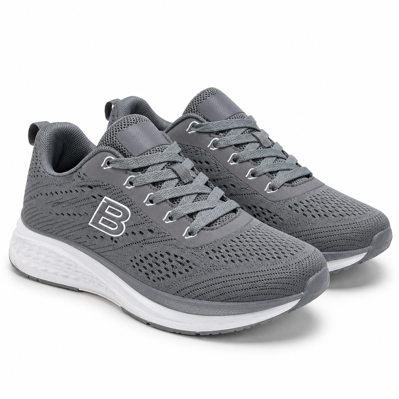 Sneakers Homme Grises Respirantes “Double Memory” – Importées d’Espagne 🇪🇸